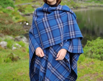 Irish Elegance: Luxe Merino Lambswool Ruana - Handcrafted Warmth & Style - HANDMADE IN IRELAND