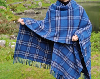 Irish Elegance: Luxe Merino Lambswool Ruana - Handcrafted Warmth & Style - HANDMADE IN IRELAND