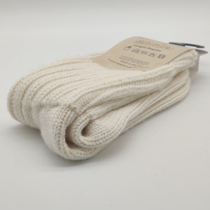 Merino thick wool socks - Snug socks in 100% Pure New Merino Wool - hiking socks - cream - 2 sizes available - MADE IN IRELAND