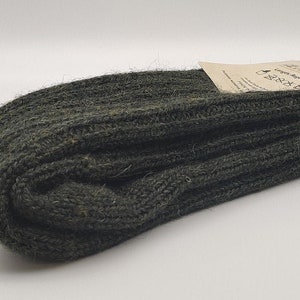 Irish thick organic wool socks Snug socks in 100% pure new organic wool from Irish sheep hiking socks dark green MADE IN IRELAND image 1