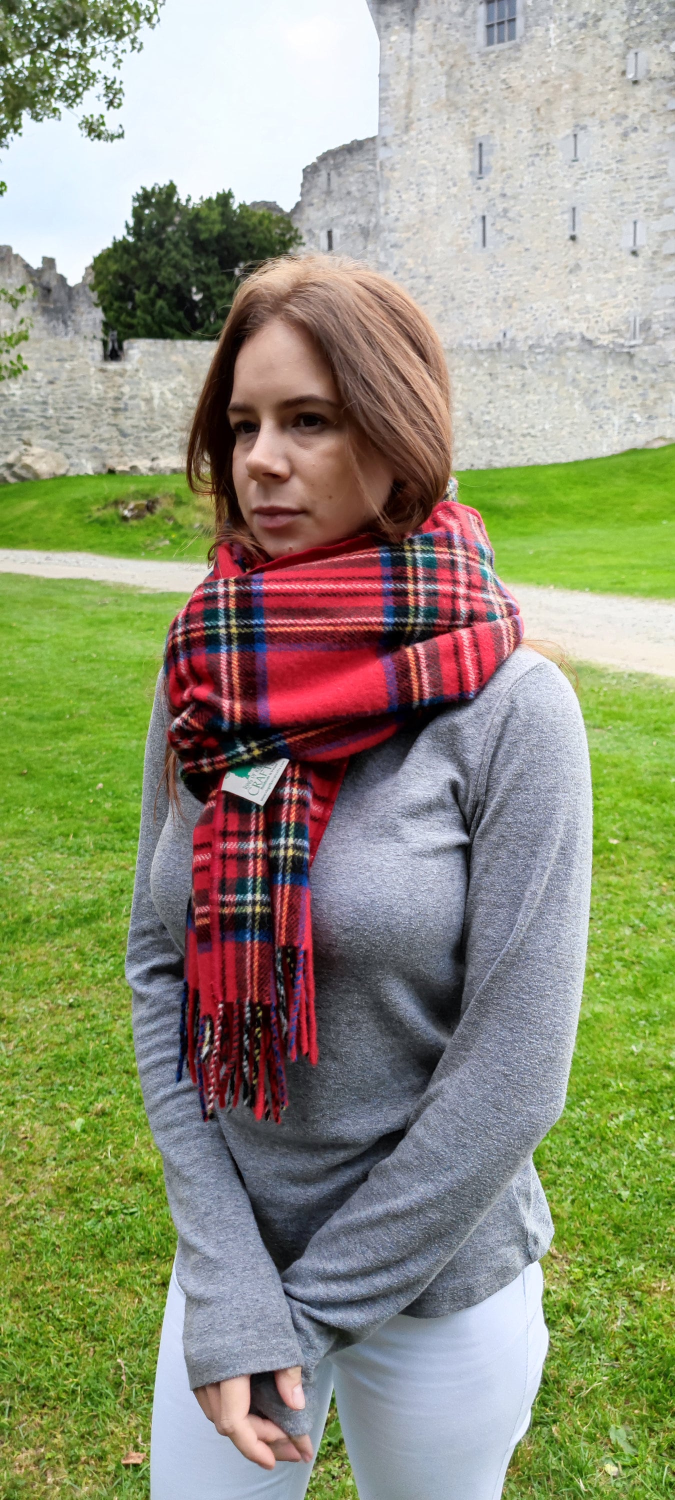 Lambswool Scarf in Red Royal Stewart Tartan