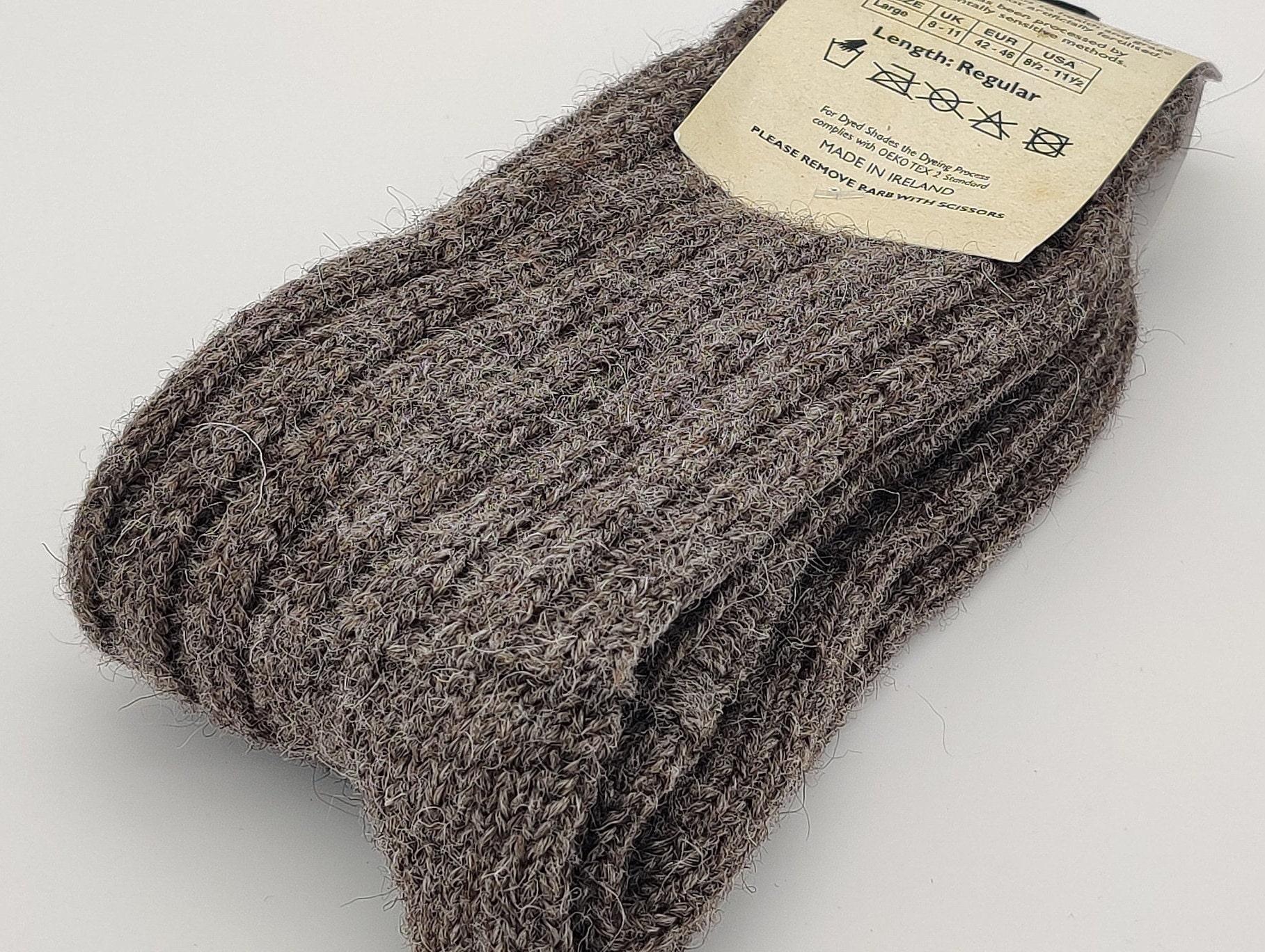 champion spot vase Irish Thick Wool Socks - Snug Socks in 100% Pure New Wool From Irish Sheep  - Hiking Socks - Brown / Dark Jacob Undyed - MADE IN IRELAND