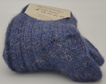 Irish organic thick wool socks - Snug socks in 100% pure new organic wool from Irish sheep - hiking socks - denim - MADE IN IRELAND