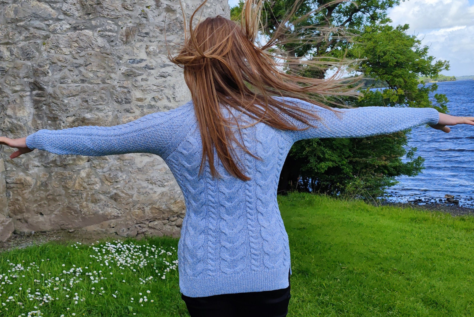 Women's Le Chéile Cashmere Aran Sweater | Made in Ireland