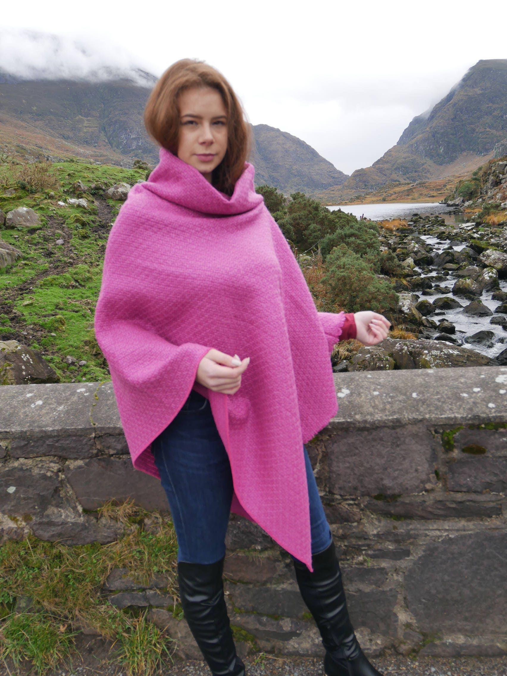 Pink Poncho Sweater Sale | bellvalefarms.com