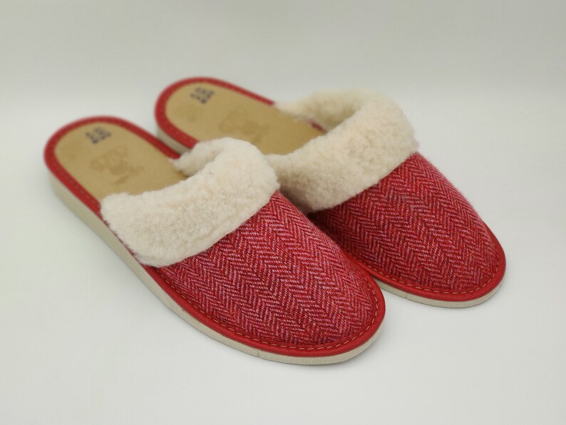 tweed slippers womens