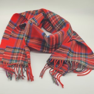 Irish Soft Lambswool Scarf - 100% Pure New Wool - classic Scottish  tartan/plaid check - very soft - unisex - HANDMADE IN IRELAND