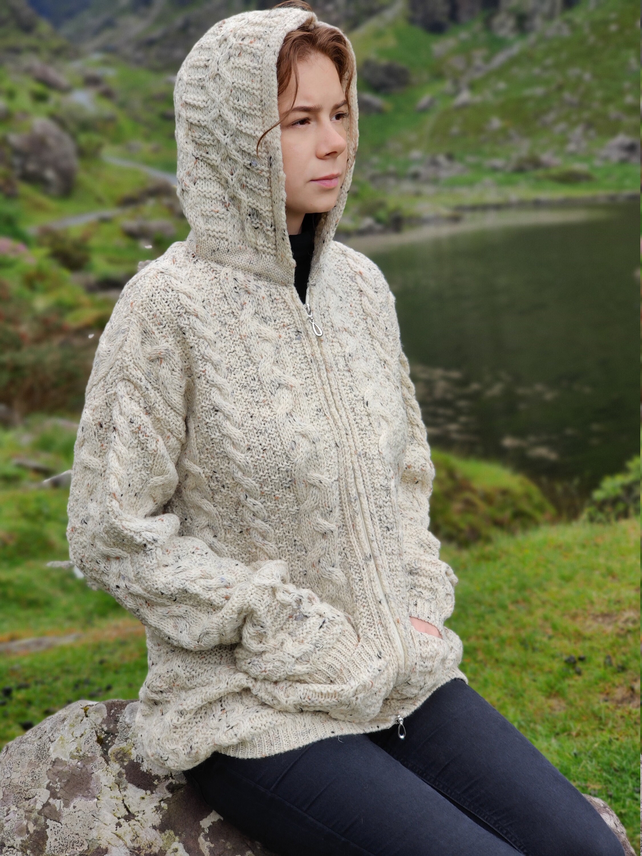 irish aran cardigan