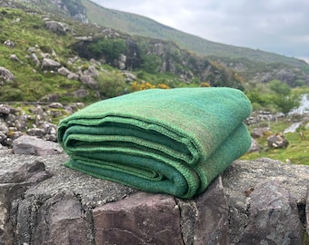 Luxurious Heavy 100% Pure New Irish Wool Blanket – Mulesing-Free, Handcrafted in Ireland – 70" x 90" ( 178cm x 228cm) - Twin XL Size Throw
