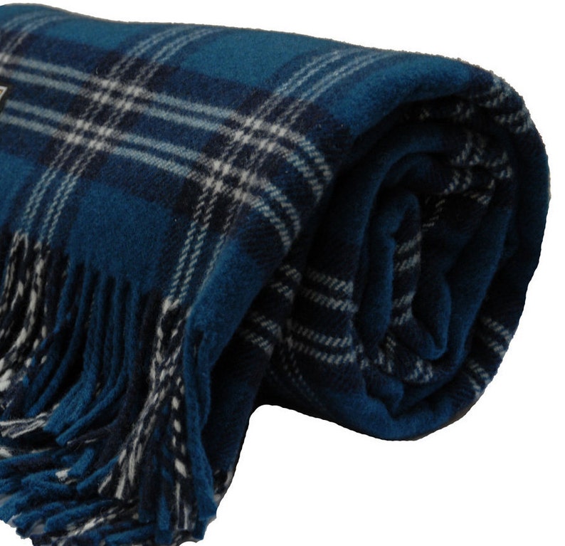 Irish tartan / plaid check blanket / sofa throw 50/50 Etsy