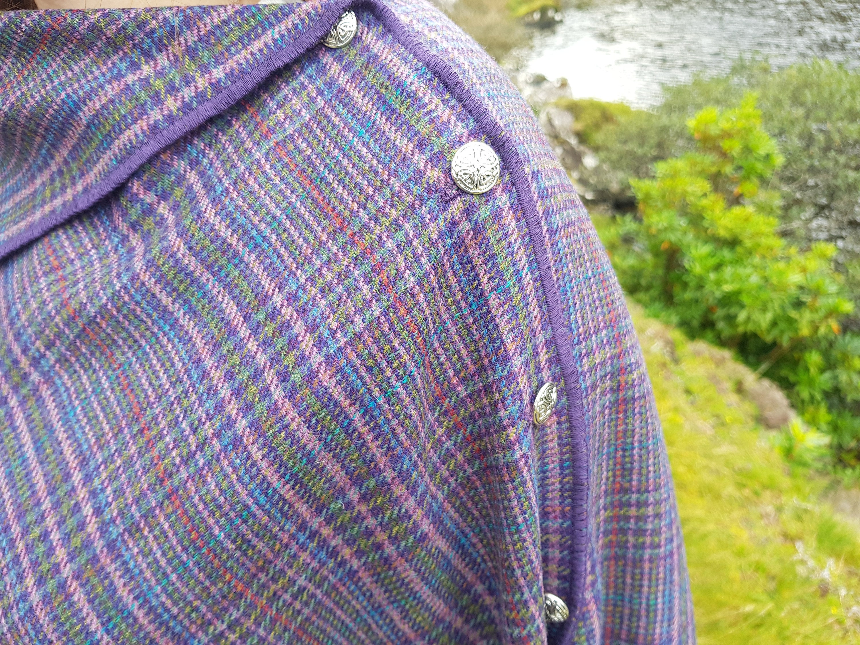 3in1 - Irish soft lambswool cape, poncho, shawl - tartan. plaid , check