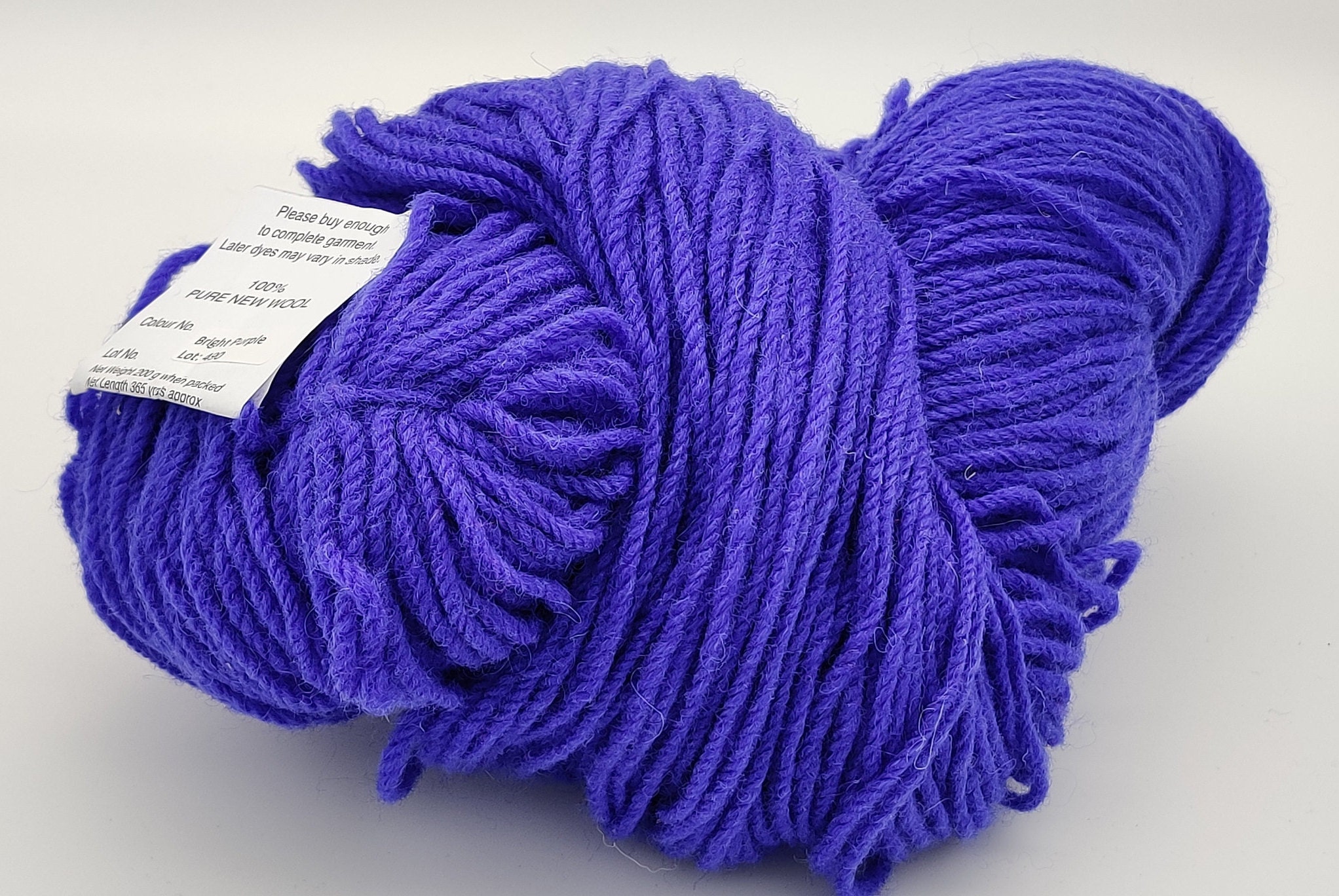 Purple aran wool sale