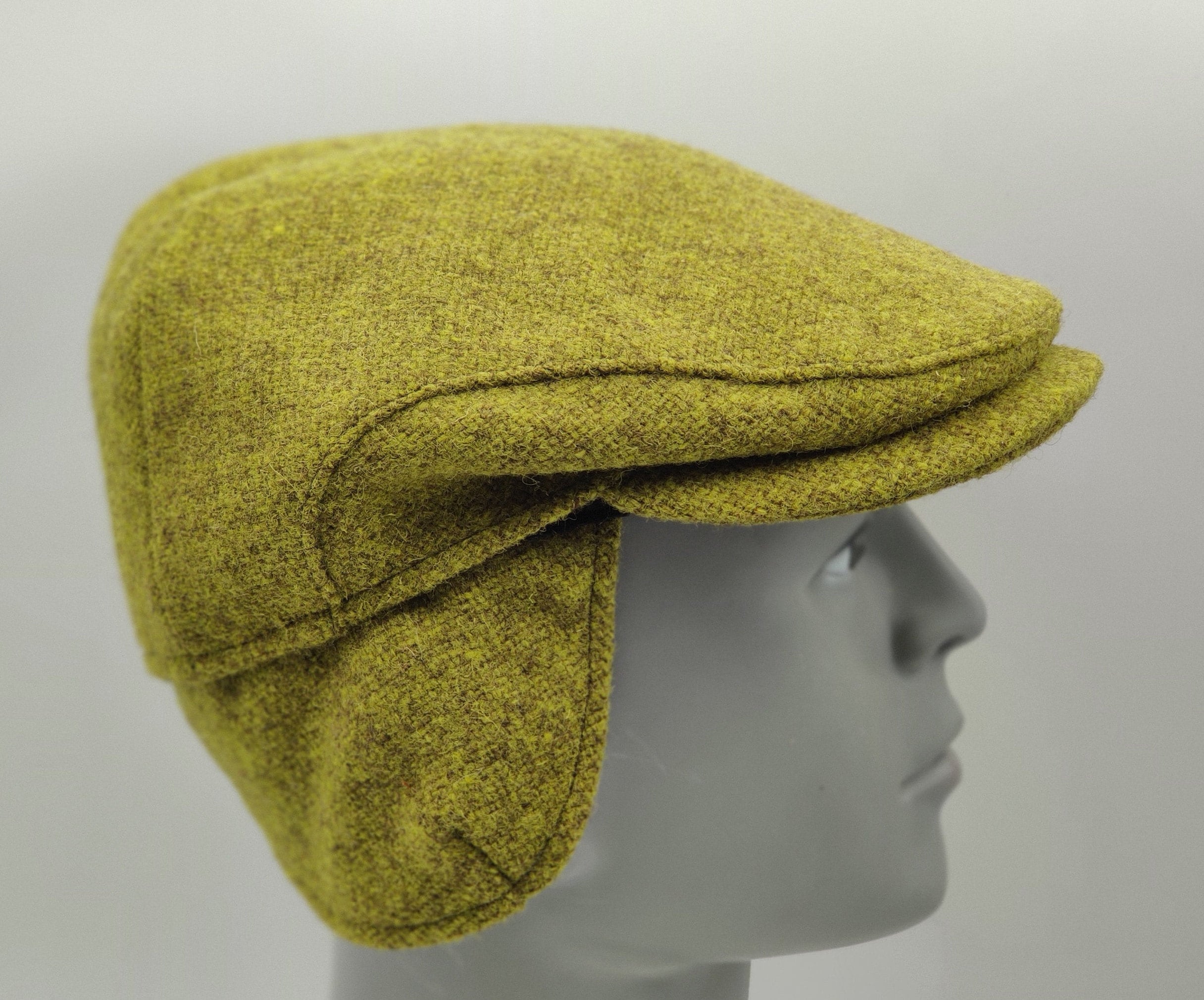 irish wool flat cap with button down ear flaps irish wool flat cap with button down ear flaps