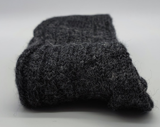 Irish Thick Wool Socks - Snug Socks in 100% Pure New Wool from Irish Sheep - Hiking Socks - Charcoal  - MADE IN IRELAND