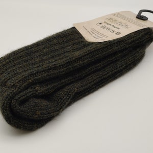 Irish thick organic wool socks Snug socks in 100% pure new organic wool from Irish sheep hiking socks dark green MADE IN IRELAND image 5