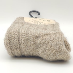 Irish organic thick wool socks - Snug socks in 100% pure new organic wool from Irish sheep - hiking socks - undyed - MADE IN IRELAND