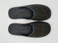 Handmade Mens Donegal Irish Tweed Wool Slippers – Luxurious Comfort for Every Day - Moss Green Herringbone/Overcheck - MADE IN IRELAND product logo