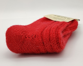 Irish thick wool socks - Snug socks in 100% pure new wool from Irish sheep - hiking socks - red - MADE IN IRELAND