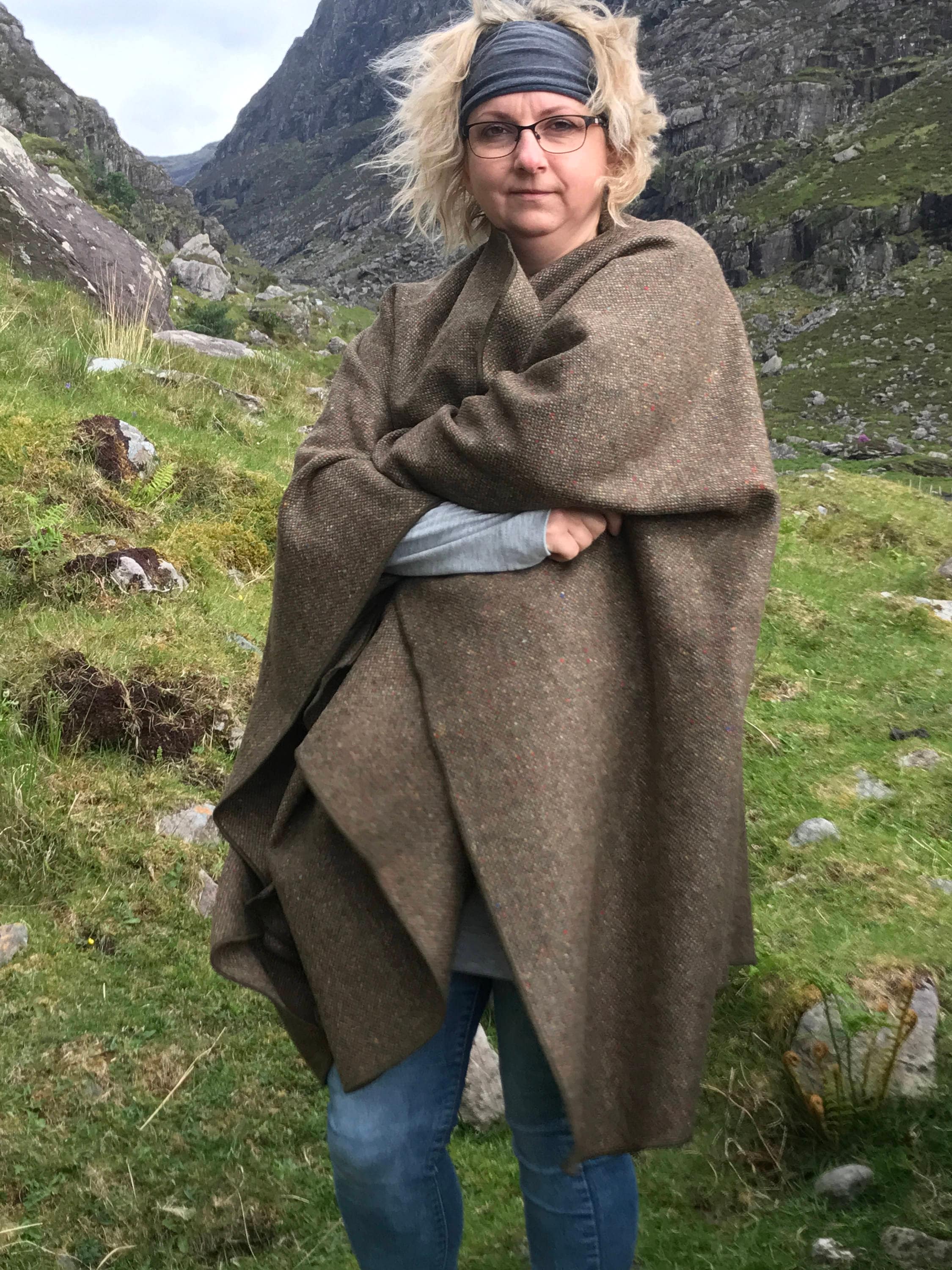 KateIrishTweedStore Hooded Medieval Tweed Cloak