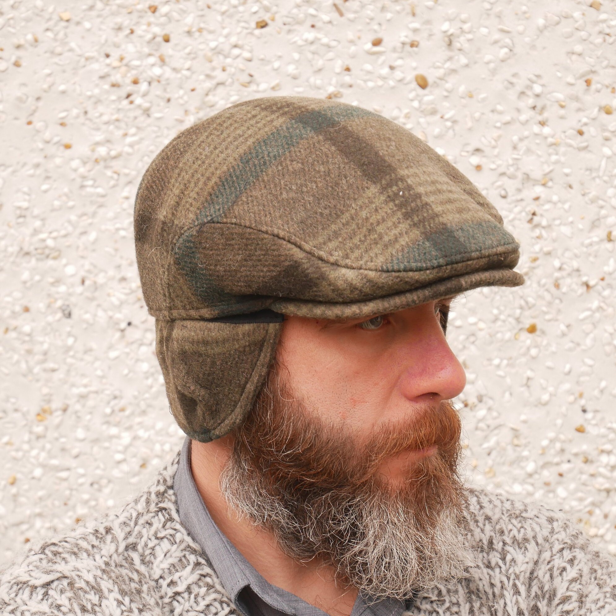 Plaid Donegal Flat Cap Traditional Irish Tweed Hat
