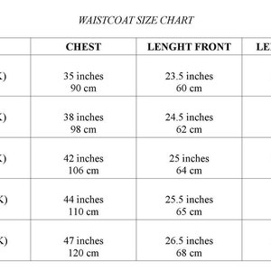 Peut inclure: Tableau des tailles de gilet avec des mesures en pouces et en centim&egrave;tres. Le tableau montre les tailles XS, S, M, L et XL avec les mesures de poitrine, de longueur avant et de longueur arri&egrave;re correspondantes.