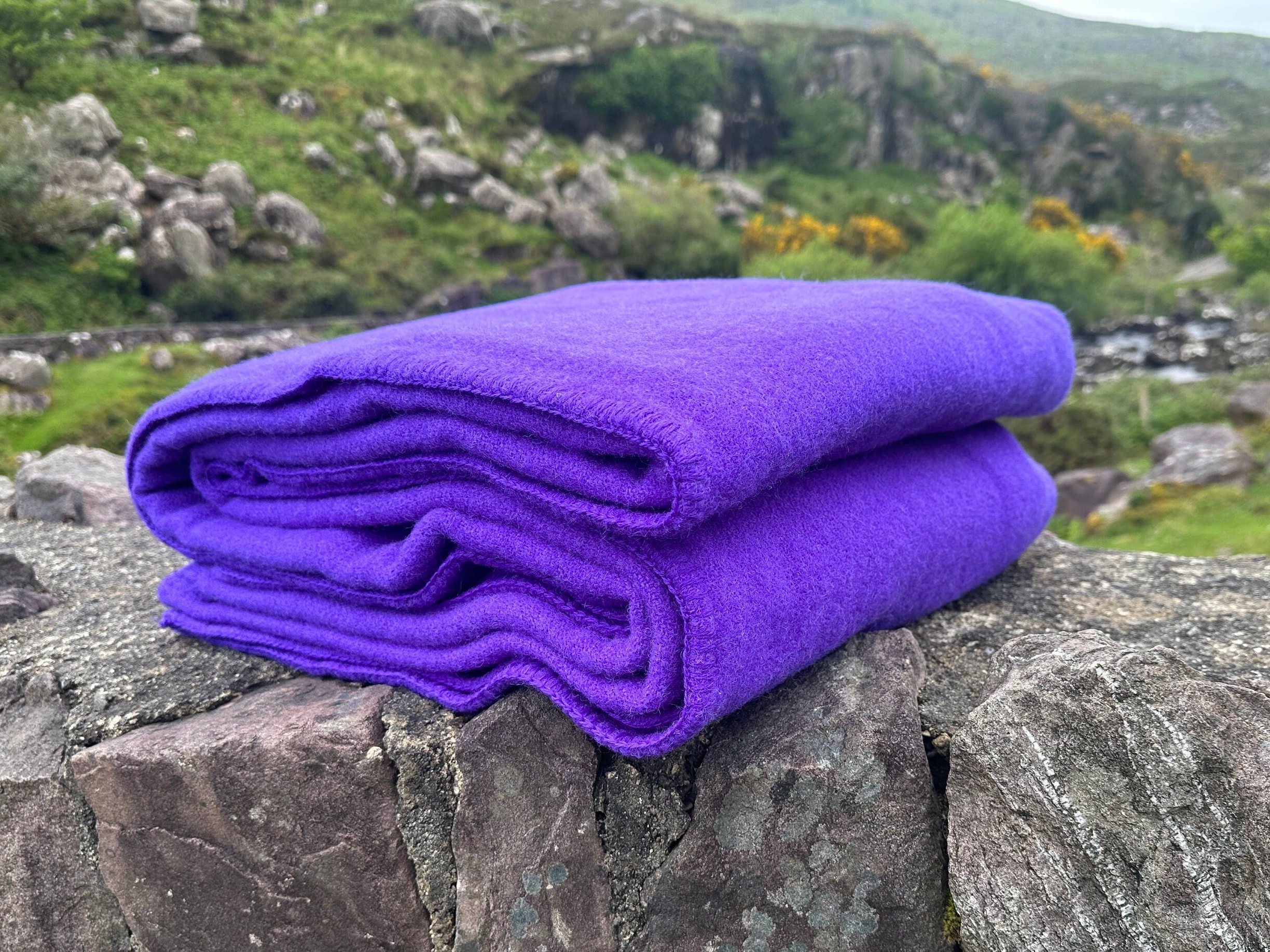 Purple wool blanket hotsell