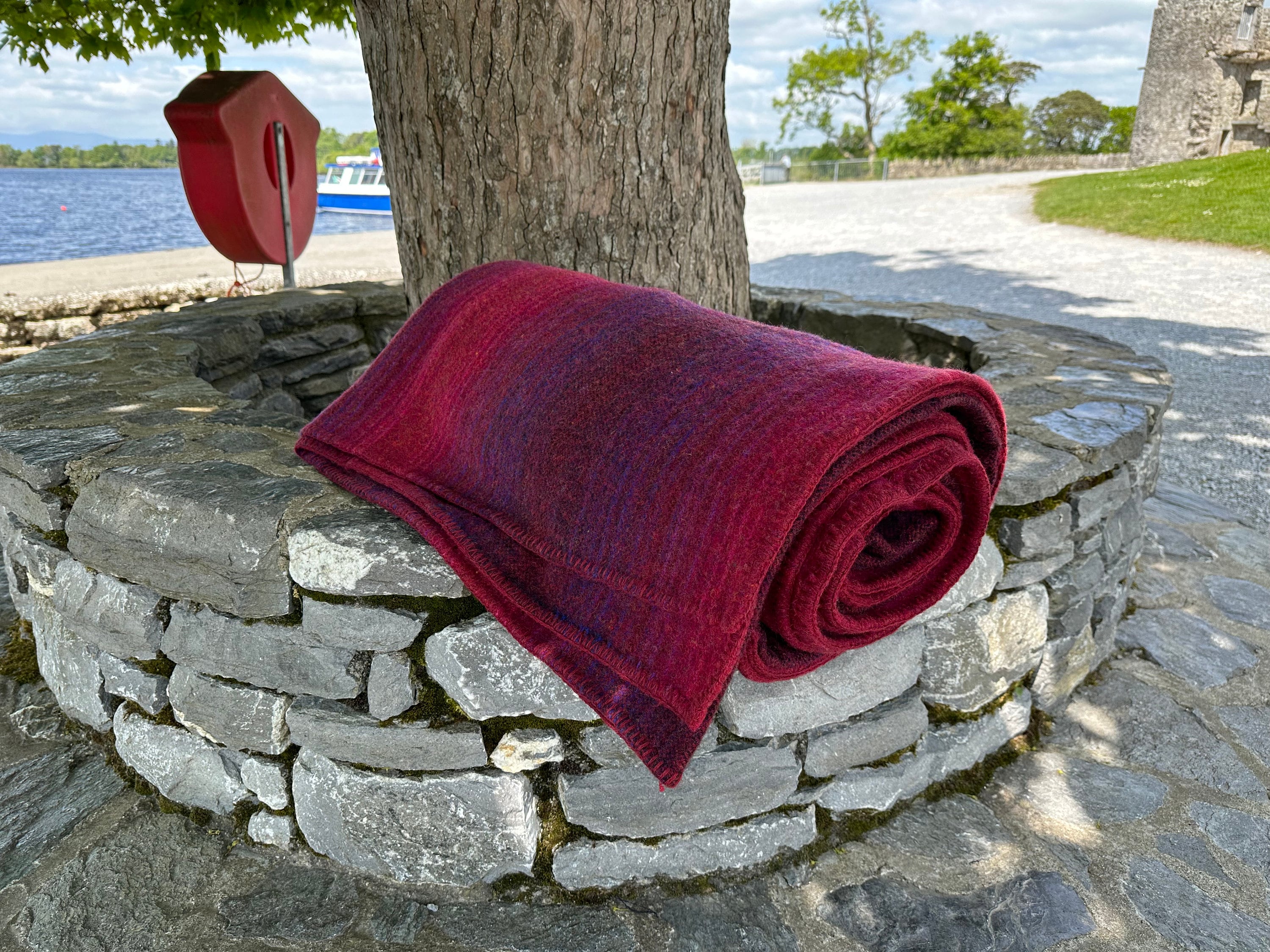 Queen Size Wool Blanket Stripped Burgundy violet 90 X 100 229 X 254 Cm 100 Pure New Irish Wool Thick Heavy MADE IN IRELAND Etsy