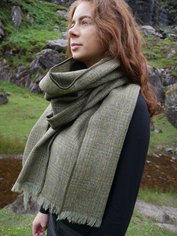 ervaring Super goed winnen Ierse Tweed Sjaal Oversized Sjaal Stola Groene Plaid / - Etsy België