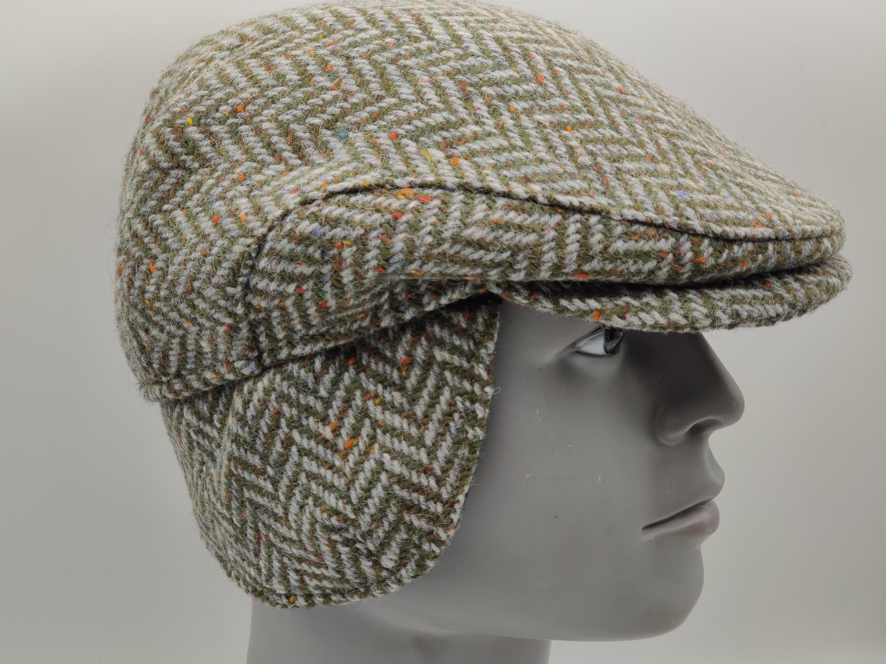 Traditional Irish Donegal Tweed Flat Cap -Speckled/Fleck Green ...