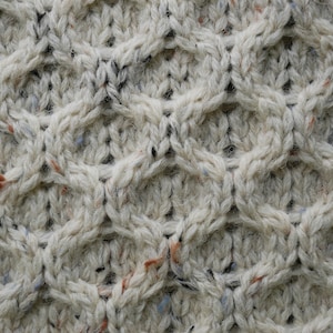 Traditional Aran Sweater 100% Pure New Wool Cream With Multicolour Fleck Nep Really Warm And Chunky MADE IN IRELAND image 7