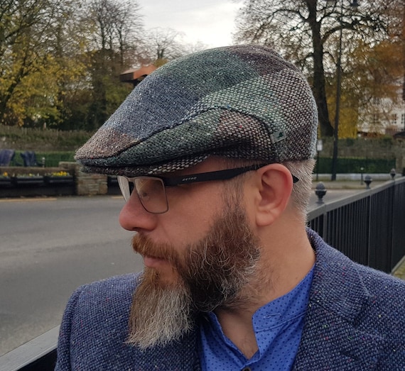 Traditional Irish Tweed Flat Cap Brown 
