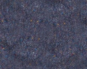 Navy Blue Irish Donegal Tweed Fabric by the Metre – 100% Pure New Wool - WOVEN IN IRELAND