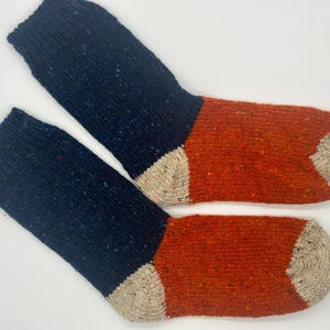 Premium Pure New Wool Socks - Traditional Donegal Yarn with Multicolor Flecks