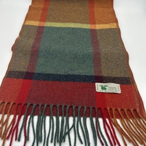 Écharpe irlandaise en laine d'agneau douce 100 % pure laine vierge carreaux écossais multicolores accrocheurs 32 x 180 cm très douce FABRIQUÉE À LA MAIN EN IRLANDE image 2