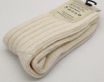 Irish thick wool socks - Snug socks in 100% pure new wool from Irish sheep - hiking socks - cream - MADE IN IRELAND