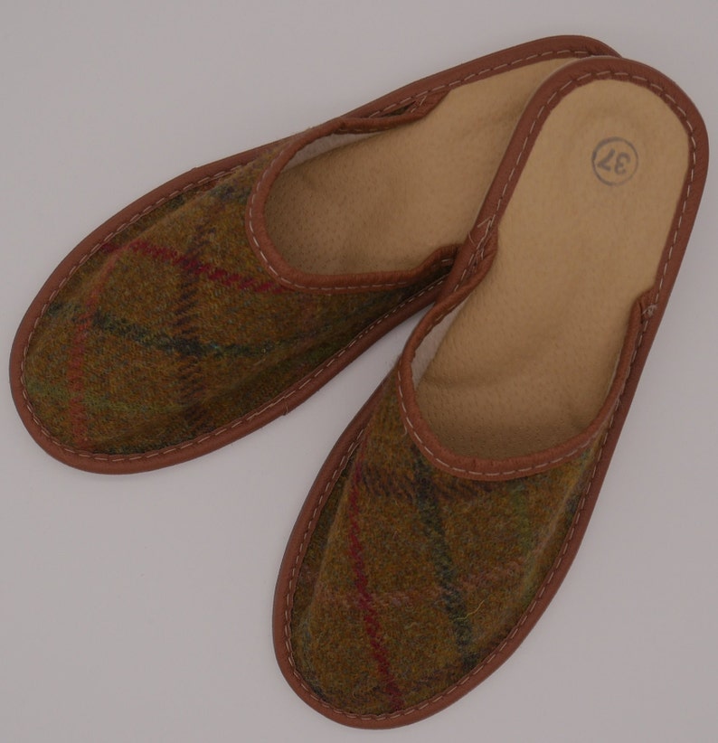 tweed slippers womens
