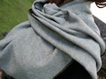 Irish tweed wool shawl, oversized scarf, stole - forest green\/white herringbone - 100% wool - ready for shipping - HANDMADE IN IRELAND product logo