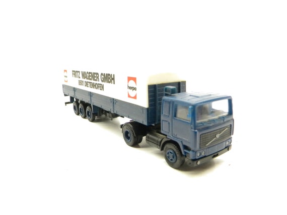 Herpa 1:87 ボルボ F12 フラットベッド セミトレーラー FRITZ WAGENER
