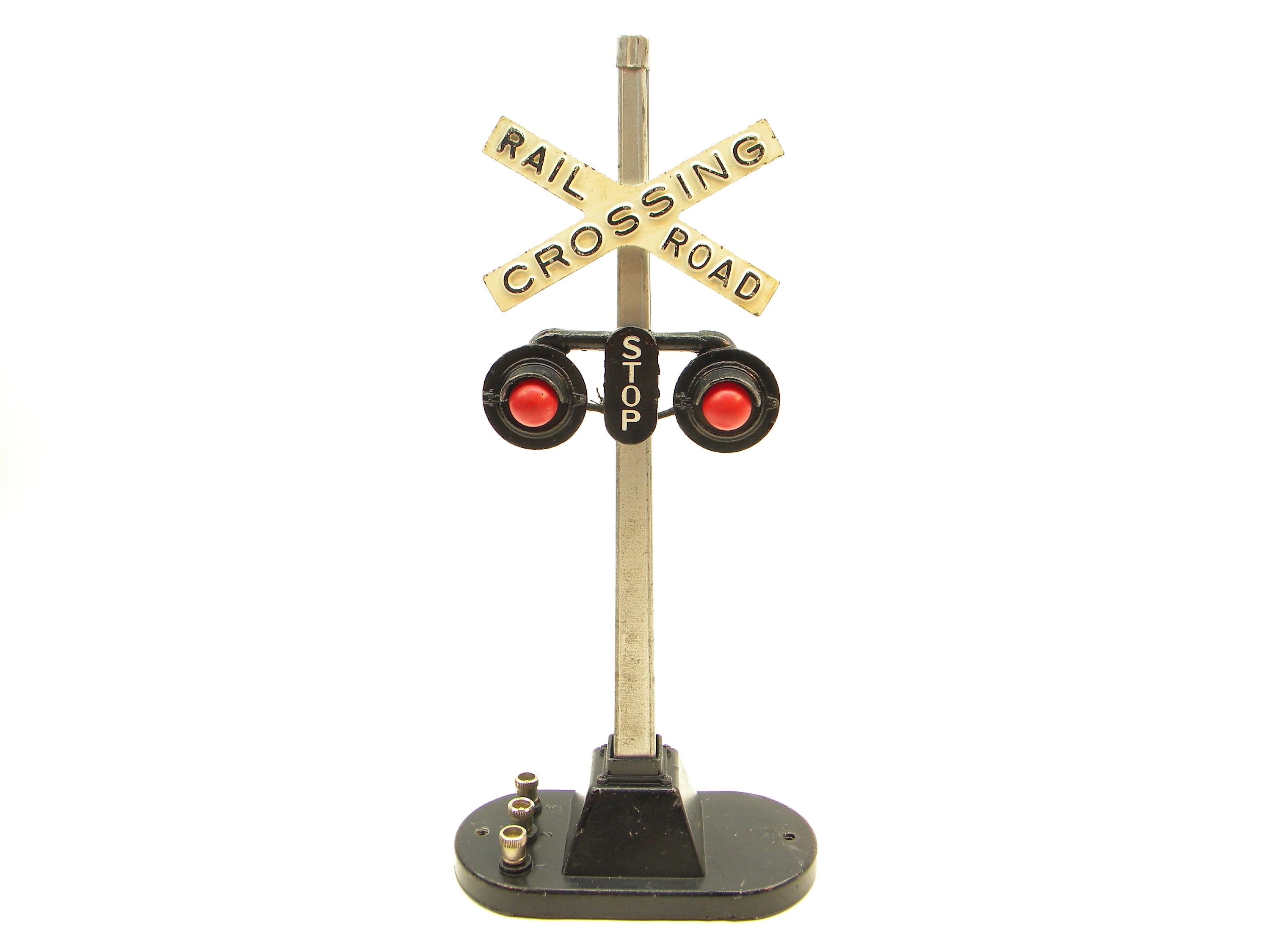 Lionel 154 Highway Flasher Signal Early Diecast Sign Version 19401949