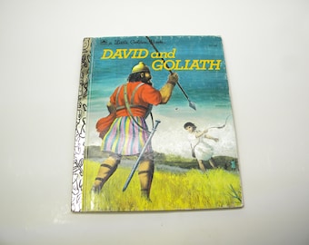 Vintage Little Golden Book David and Goliath Book   Hard Cover