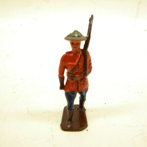 Johillco (John Hill Co.) Royal Canadian Mounted Police Marching With Rifle  1950&#39;s Die-cast Metal