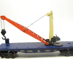 Lionel 26813 Lionel Lines Operating Derrick Car   O Gauge