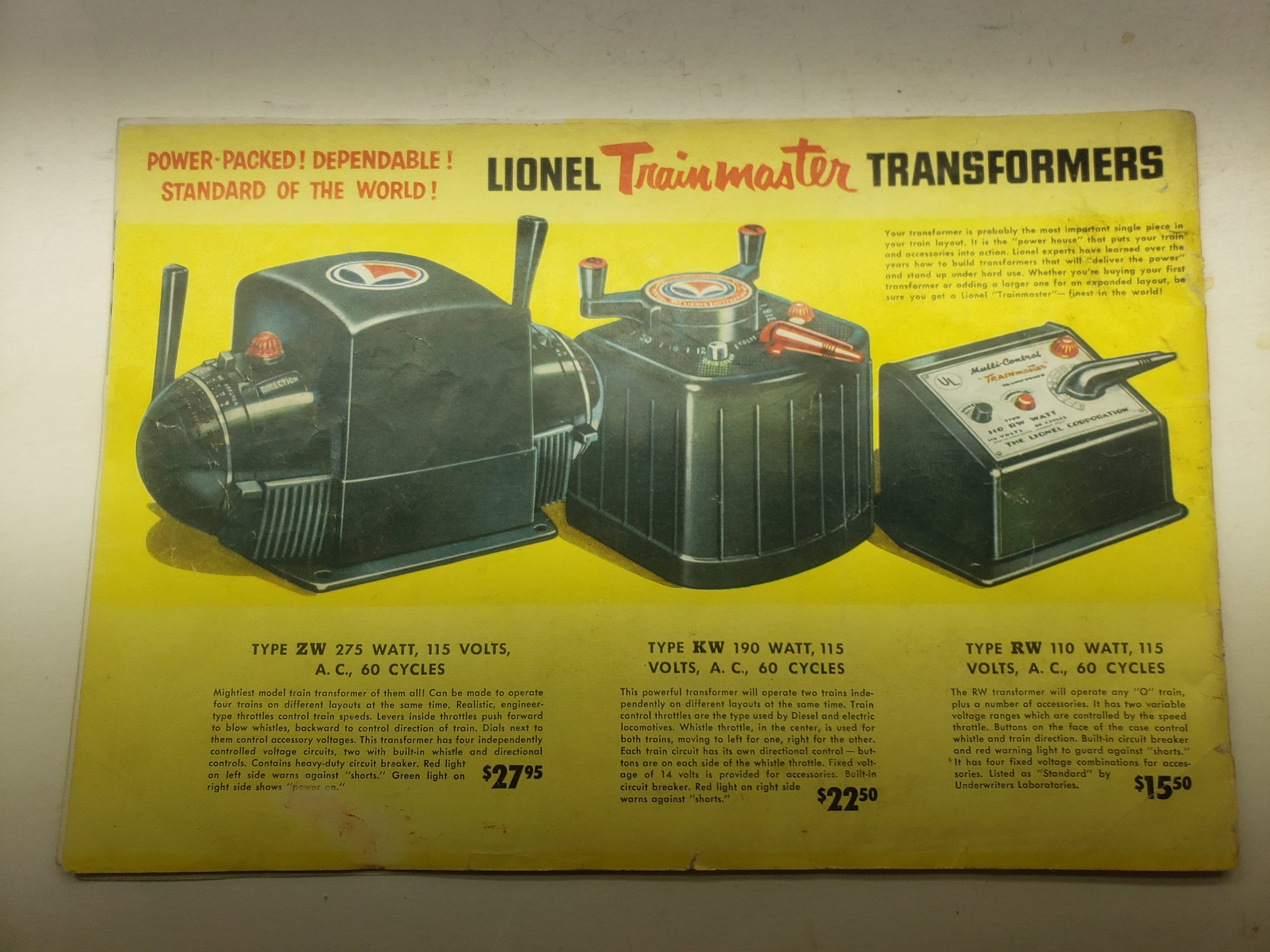 1952 Lionel Consumer Color Catalog Original Etsy