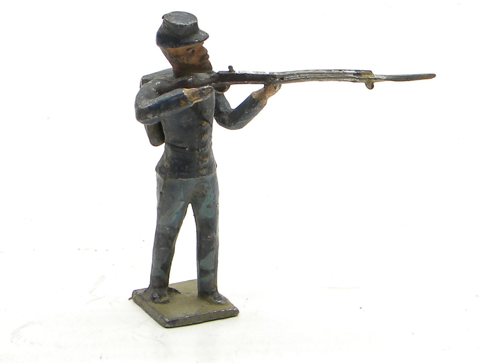 Figurine Ancienne CBG Mignot : Cavalier Gaulois Avec Hache, 54mm (plomb Peint)
