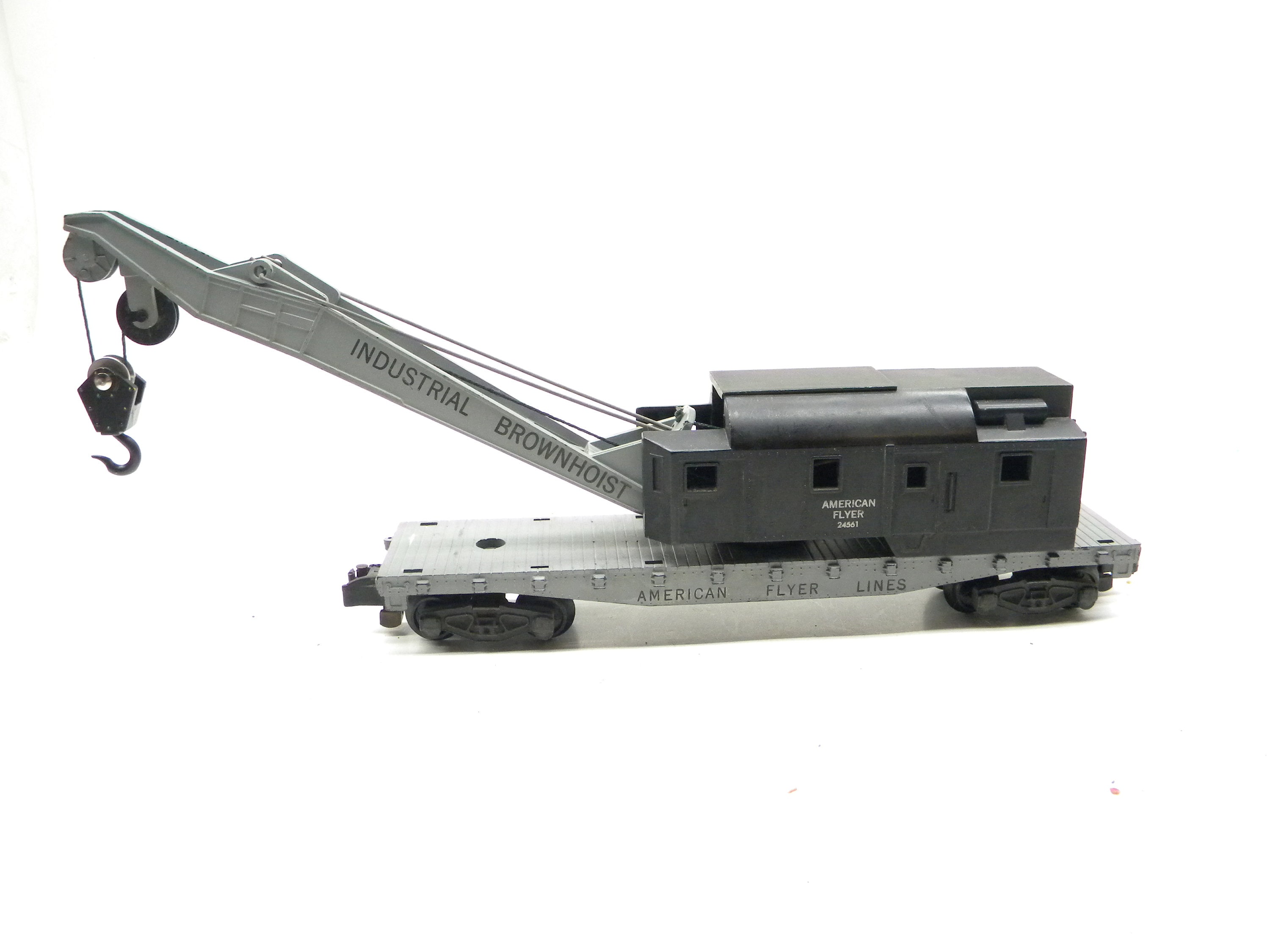 American Flyer 24561 Industrial Brownhoist Crane Car S Gauge Train