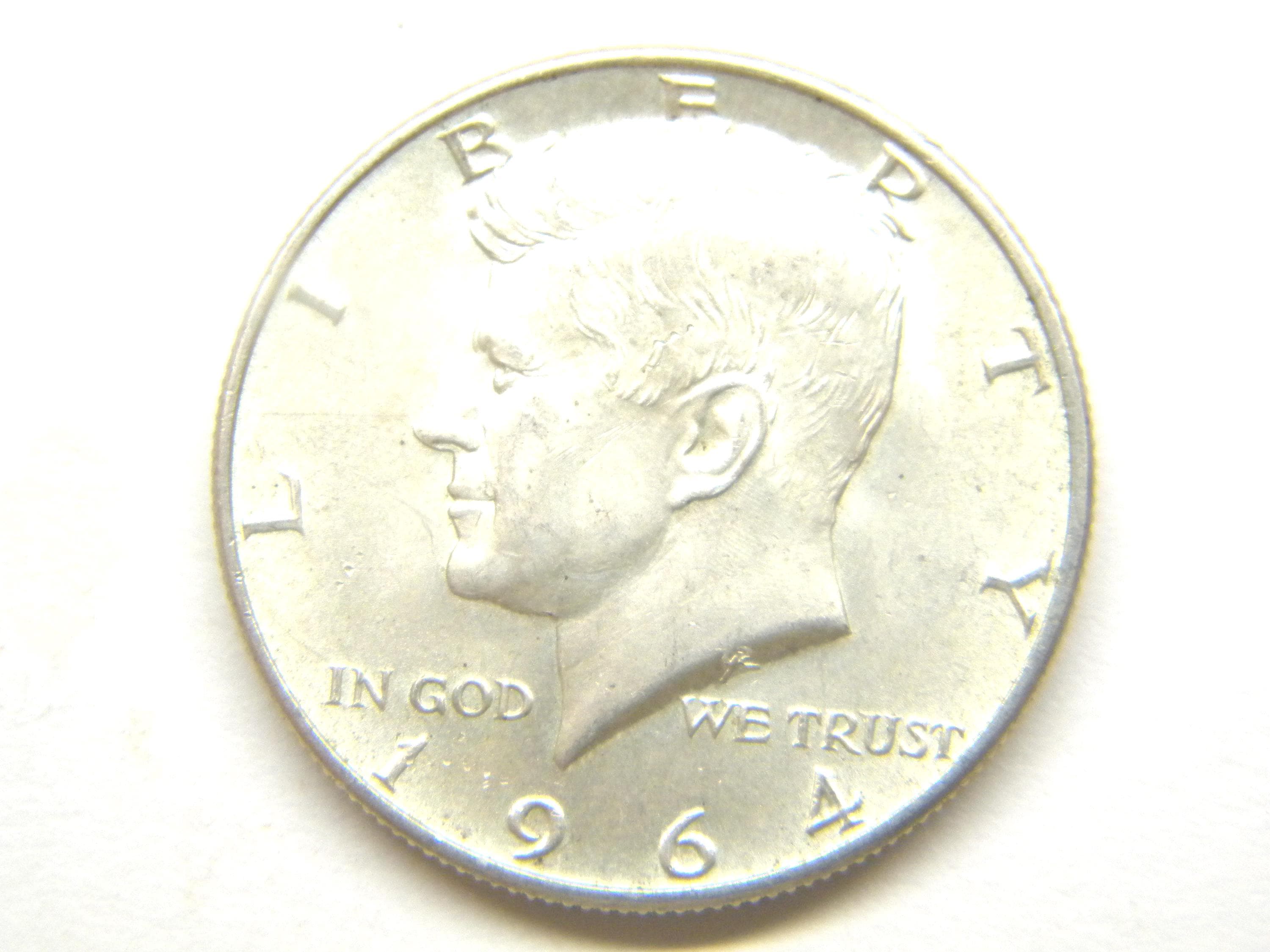 Vintage 1964-D US Kennedy Silver Half Dollar Uncirculated Original