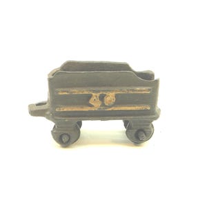 Vintage Cast Iron Floor Toy Train Tender     #40 On Side