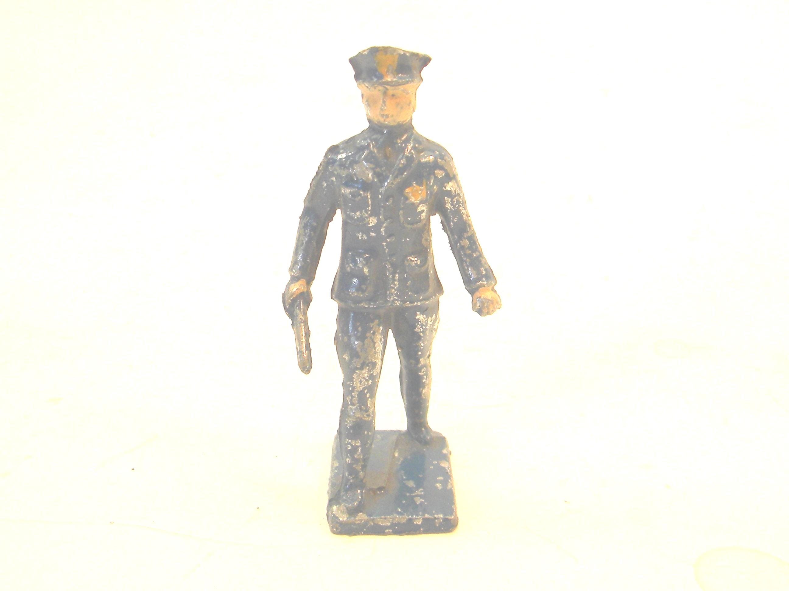 Vintage Lincoln Logs Ll37 Policeman 1940's Cast Metal