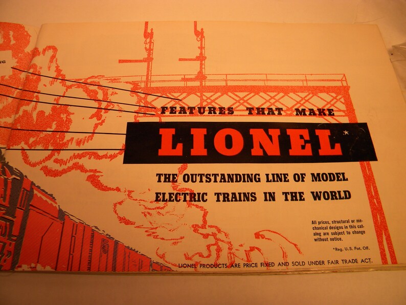 1954 Lionel Dealer Advance Catalog Original Etsy