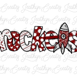 Rockets (Maroon) - Sublimation, PNG, Clip Art, Digital Download, Scrapbooking